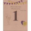 Lilac and Lemon Bunting Table Number